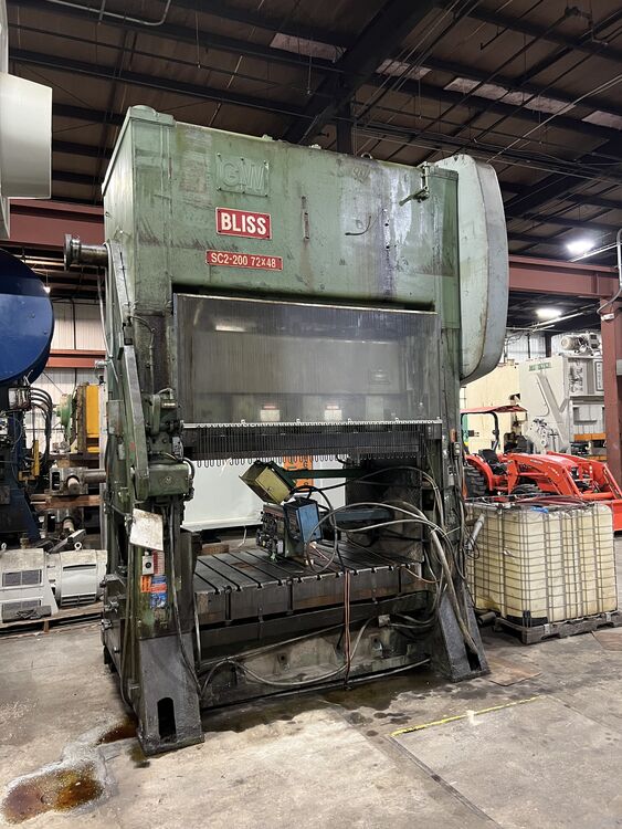 BLISS SC2-200-72-48 Straight Side, Double Crank (Single Action) Presses | Timco, Inc.